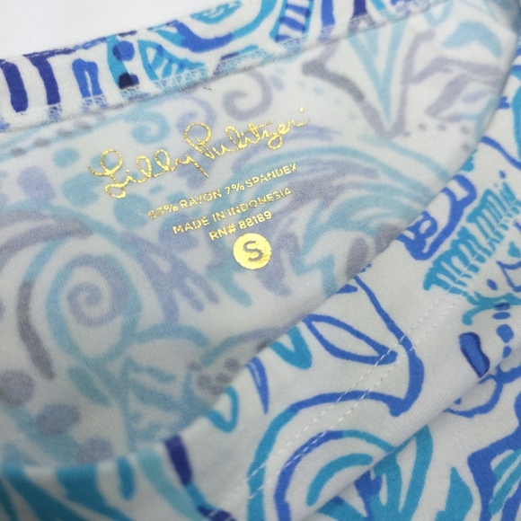 Lilly Pulitzer Blue and White Swirl Dress Sz Small - Picture 9 of 9